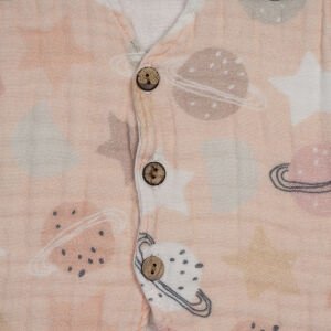 Muslin Vest - Pink Planets
