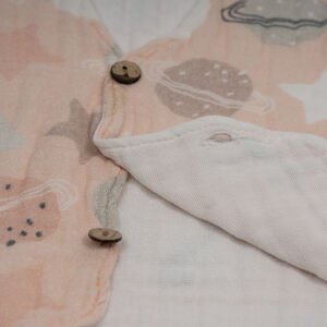 Muslin Vest - Pink Planets