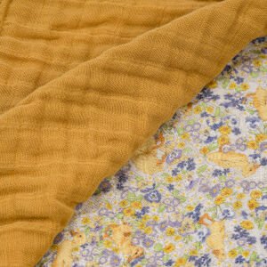 4 Layer Muslin Blanket - Flowers & Ducks