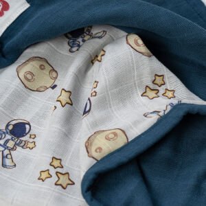 Müslin Battaniye - Astronot Indigo