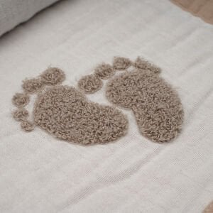 Nakışlı Baby Feet Natural Bej