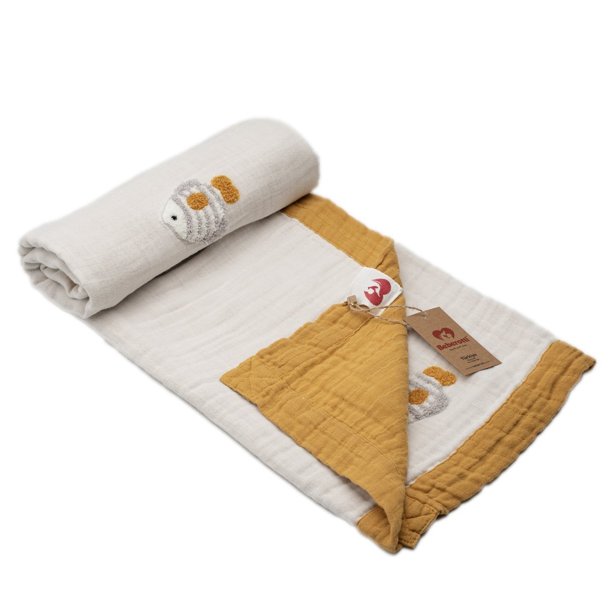 Nakışlı Baby Fish Natural Hardal