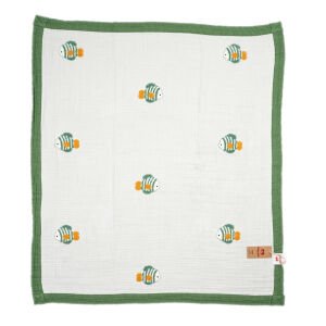 Nakışlı Baby Fish Natural Yeşil