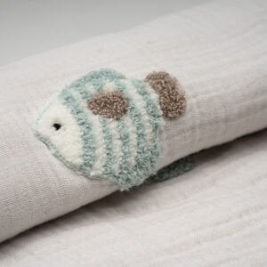 Nakışlı Baby Fish Natural Bej